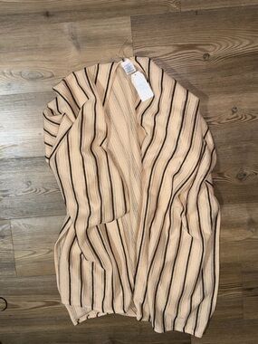 Time and Tru Beige Open-Knit Sweater